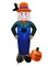 7' Air Blown Inflatable Thanksgiving Scarecrow Standing Next To Pumpkin GTF00048-7